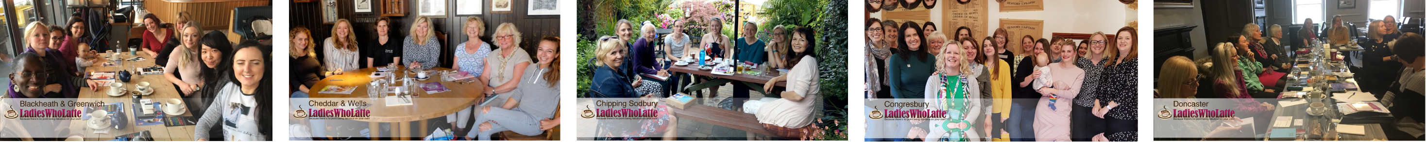 Some of our Ladies Who Latte meeting groups