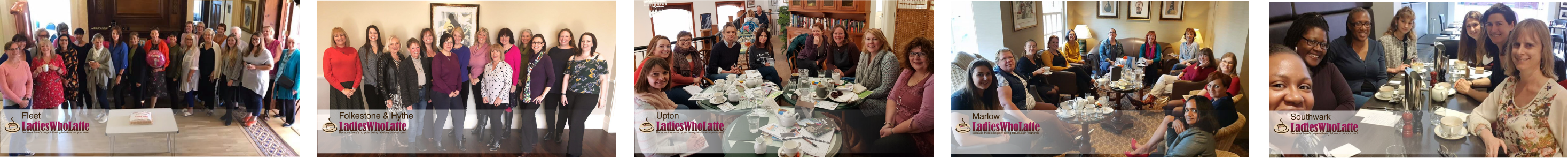 some of our Ladies Who Latte meeting groups