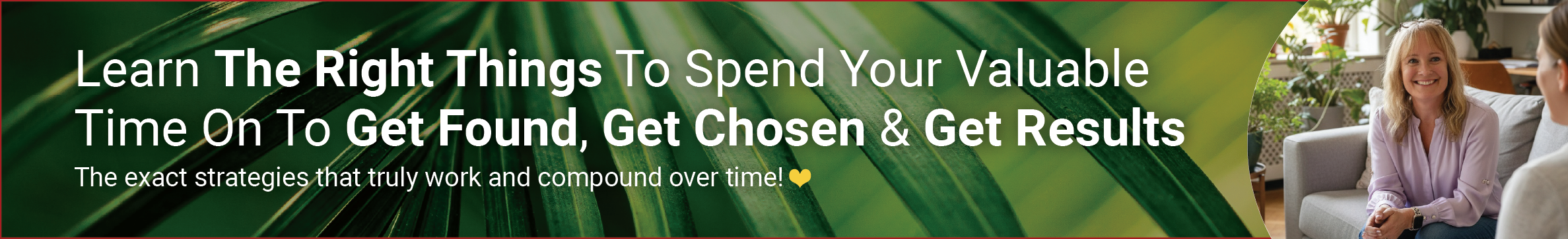 This is a banner ad for Billie Sharp Graphic Designer's online training course teaching Inclusive Optimization